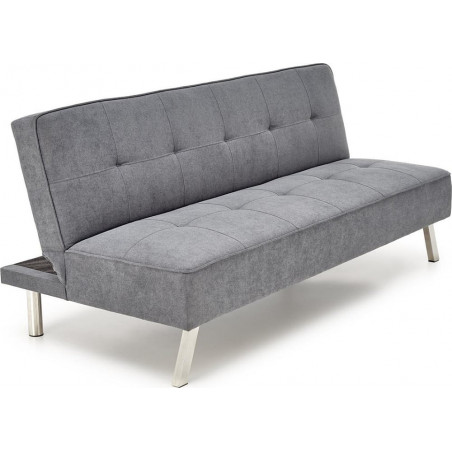 Sofa 3 osobowa rozkładana na nóżkach Carlito 173cm popiel Halmar