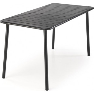 Stół metalowy prostokątny Bosco 140x70cm czarny Halmar