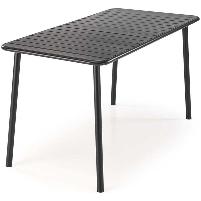 Stół metalowy prostokątny Bosco 140x70cm czarny Halmar
