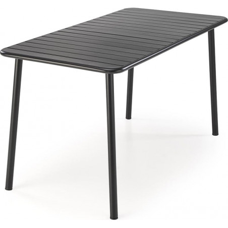 Stół metalowy prostokątny Bosco 140x70cm czarny Halmar