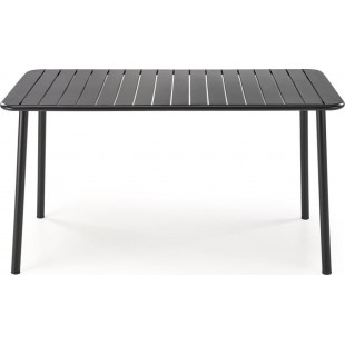 Stół metalowy prostokątny Bosco 140x70cm czarny Halmar