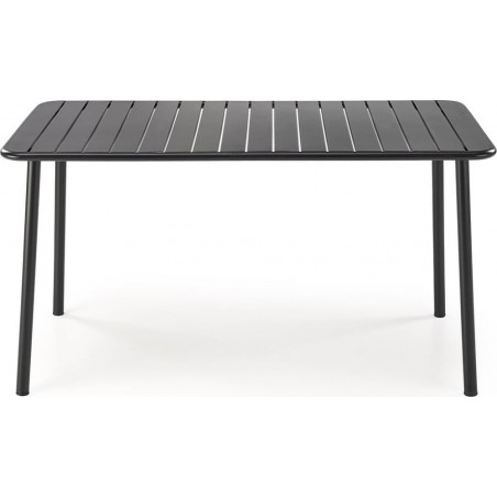 Stół metalowy prostokątny Bosco 140x70cm czarny Halmar