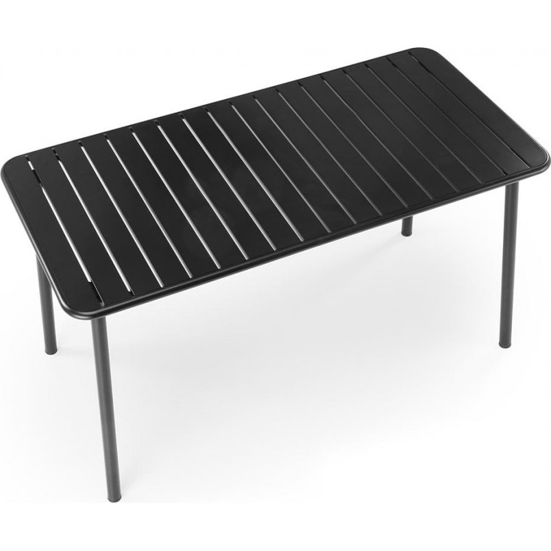 Stół metalowy prostokątny Bosco 140x70cm czarny Halmar