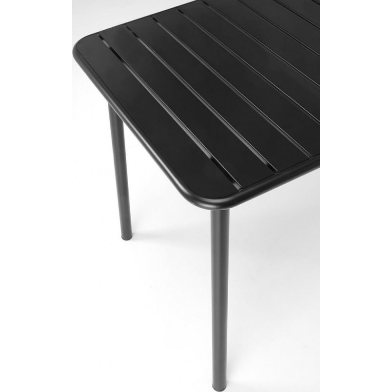 Stół metalowy prostokątny Bosco 140x70cm czarny Halmar