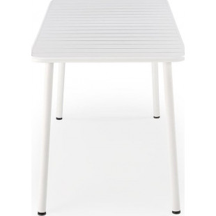 Stół metalowy prostokątny Bosco 140x70cm biały Halmar