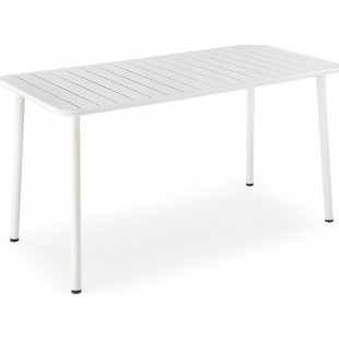 Stół metalowy prostokątny Bosco 140x70cm biały Halmar