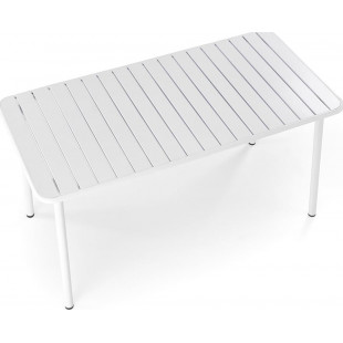 Stół metalowy prostokątny Bosco 140x70cm biały Halmar
