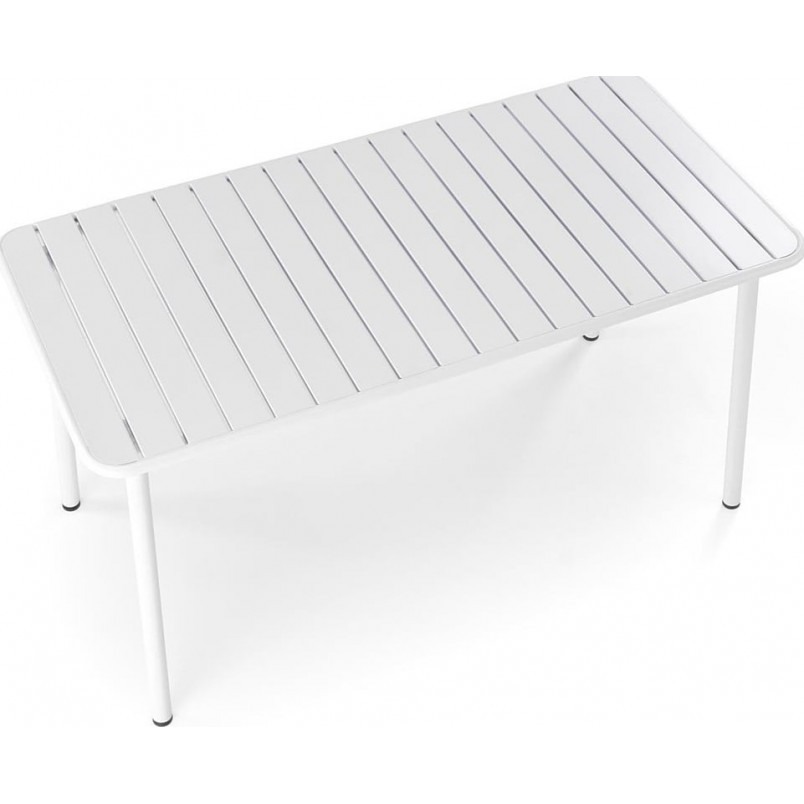 Stół metalowy prostokątny Bosco 140x70cm biały Halmar