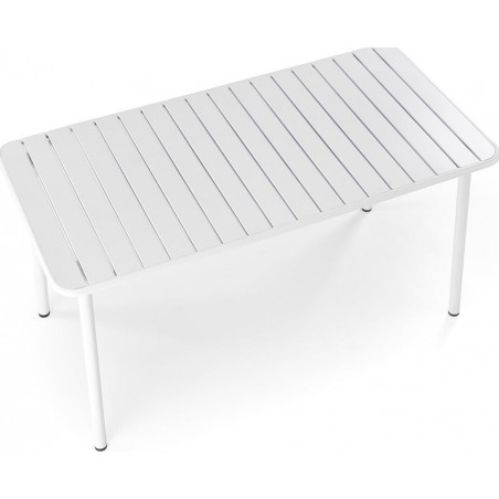 Stół metalowy prostokątny Bosco 140x70cm biały Halmar