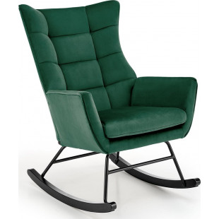 Fotel bujany welurowy Bazalto zielony Halmar