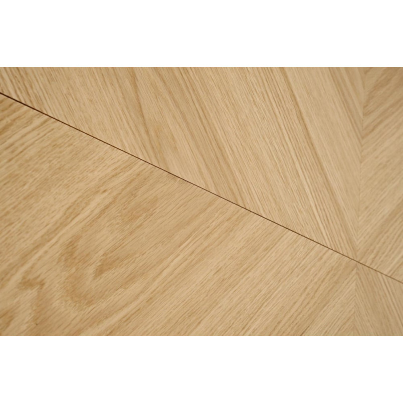 Stół rozkładany w jodełkę Edmondo 160-240x90cm dąb naturalny / czarny Halmar