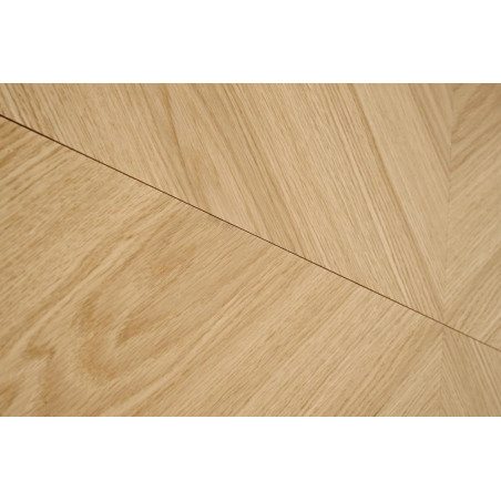 Stół rozkładany w jodełkę Edmondo 160-240x90cm dąb naturalny / czarny Halmar