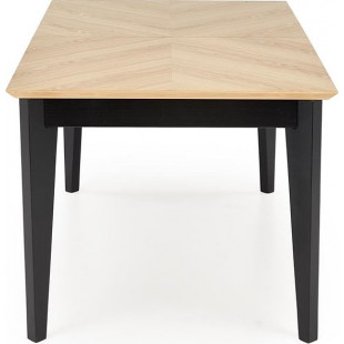 Stół rozkładany w jodełkę Edmondo 160-240x90cm dąb naturalny / czarny Halmar