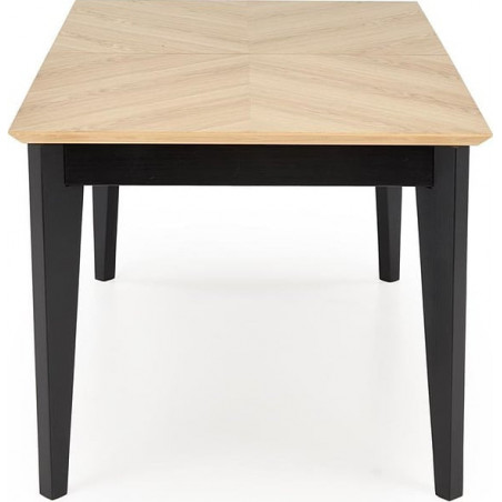 Stół rozkładany w jodełkę Edmondo 160-240x90cm dąb naturalny / czarny Halmar
