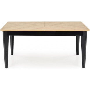 Stół rozkładany w jodełkę Edmondo 160-240x90cm dąb naturalny / czarny Halmar