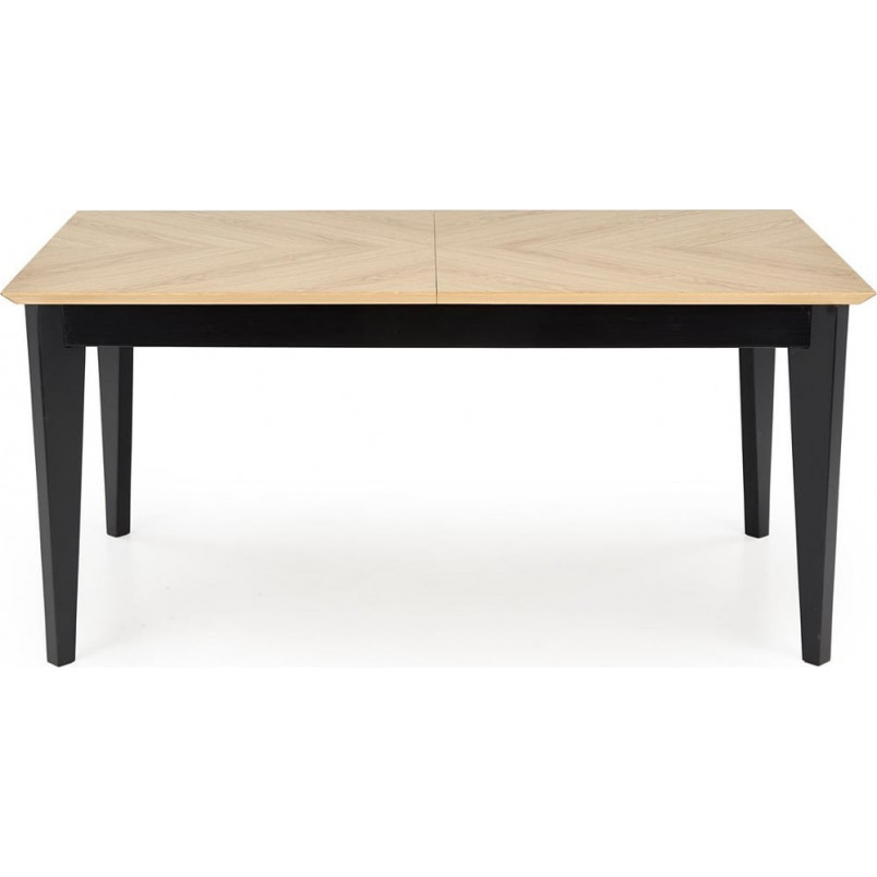 Stół rozkładany w jodełkę Edmondo 160-240x90cm dąb naturalny / czarny Halmar