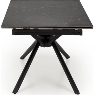 Stół rozkładany Vitorino 160x90cm czarny marmur / czarny Halmar