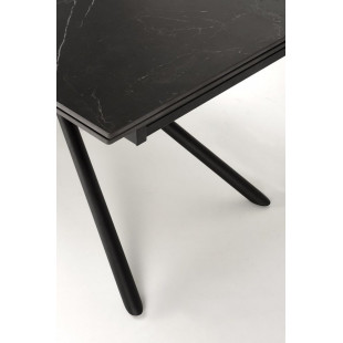 Stół rozkładany Vitorino 160x90cm czarny marmur / czarny Halmar
