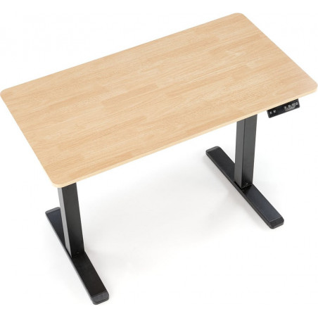 Biurko z funkcją regulacji wysokości B53 105x56cm dąb złoty / czarny Halmar