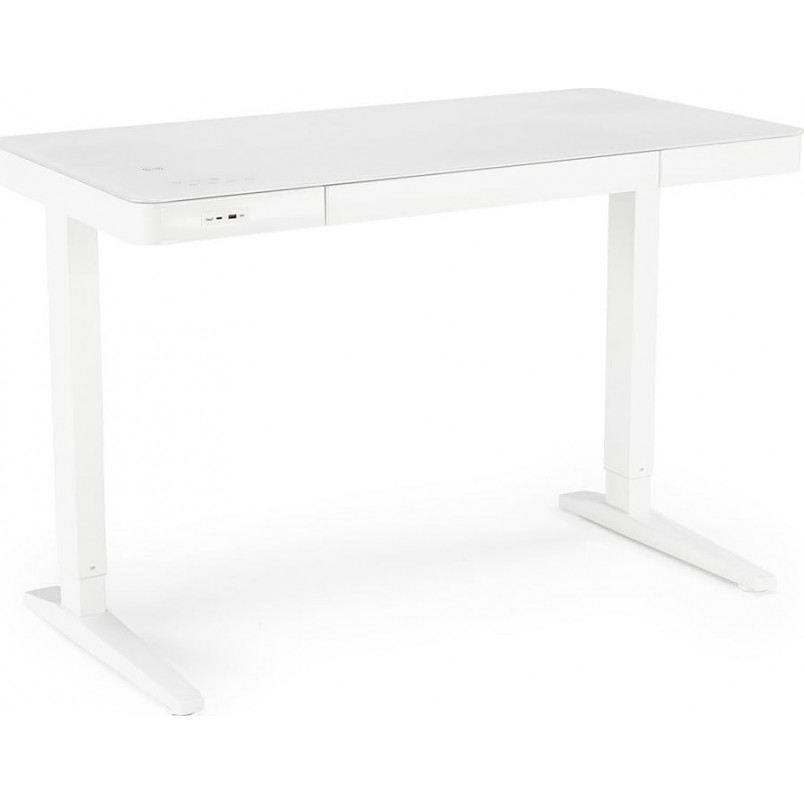 Biurko z funkcją regulacji wysokości i usb B52 120x60cm białe Halmar