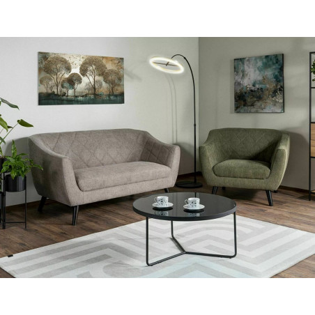 Sofa tapicerowana dwuosobowa Molly Brego 160cm beż / wenge Signal