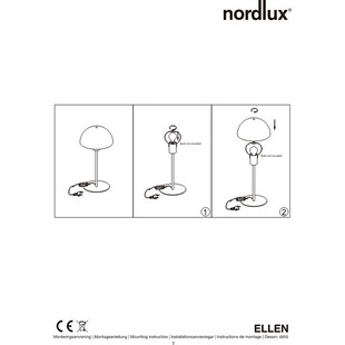 Lampa stołowa skandynawska Ellen Czarna marki Nordlux