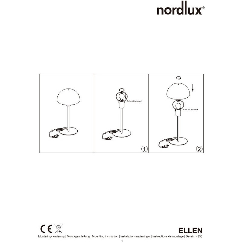 Lampa stołowa skandynawska Ellen Zielona marki Nordlux