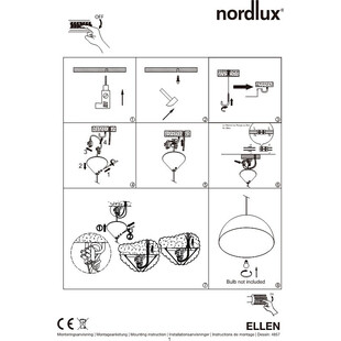 Lampa wisząca skandynawska Ellen 40 Biała marki Nordlux