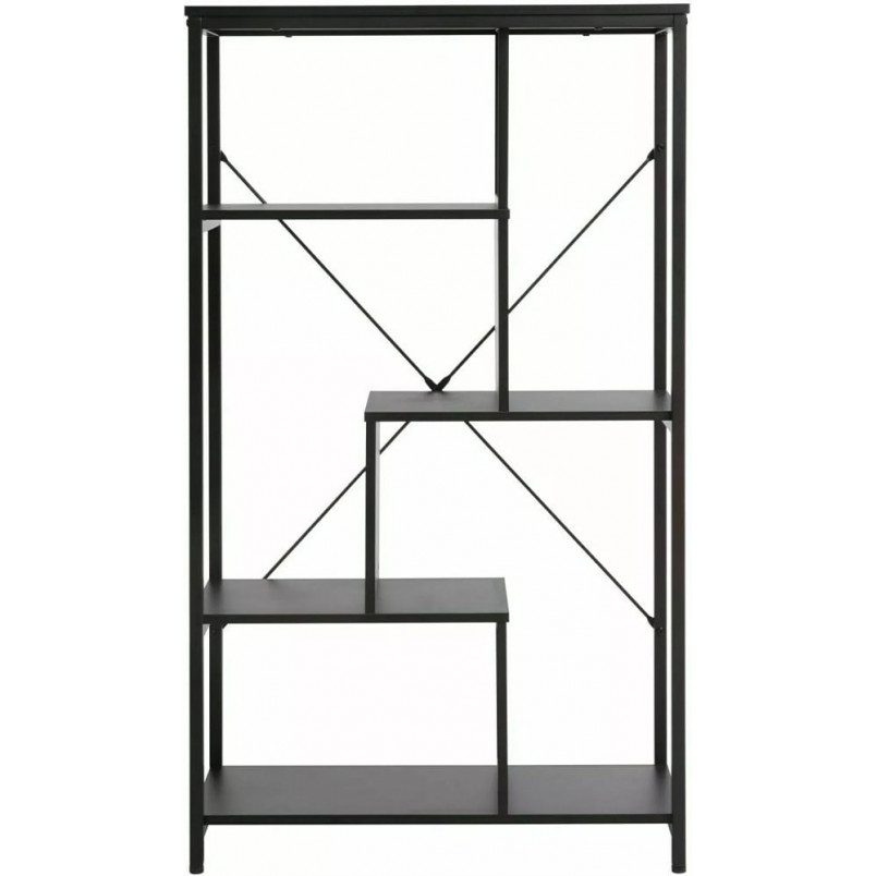 Regał loft na nóżkach Net 75x35x132cm czarny Signal
