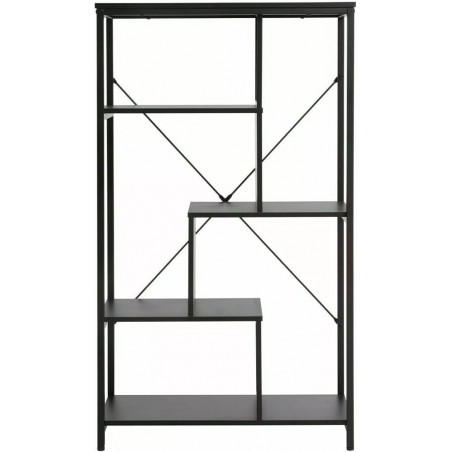 Regał loft na nóżkach Net 75x35x132cm czarny Signal
