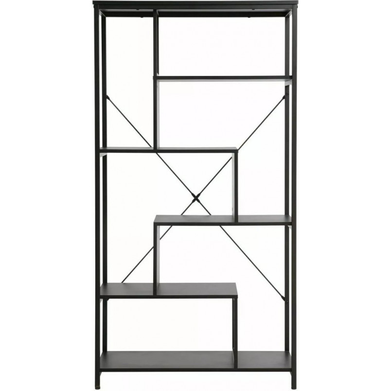 Regał loft na nóżkach Net 85x35x163cm czarny Signal