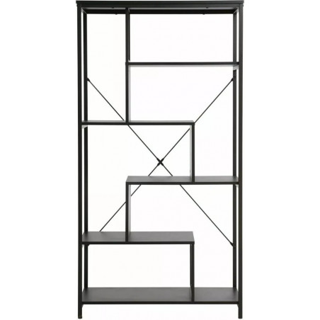 Regał loft na nóżkach Net 85x35x163cm czarny Signal