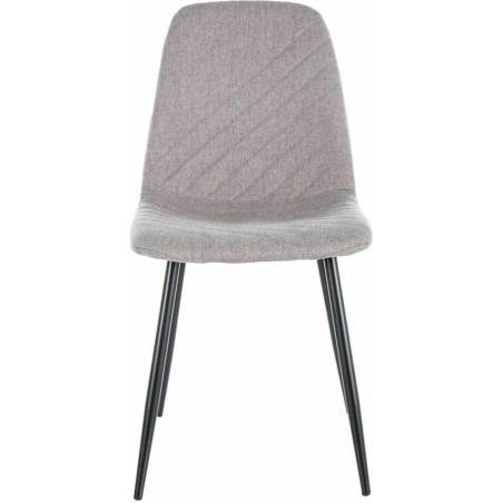 Krzesło tapicerowane z przeszyciami Twist szare Signal