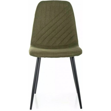 Krzesło tapicerowane z przeszyciami Twist oliwkowe Signal