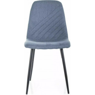 Krzesło tapicerowane z przeszyciami Twist niebieskie Signal