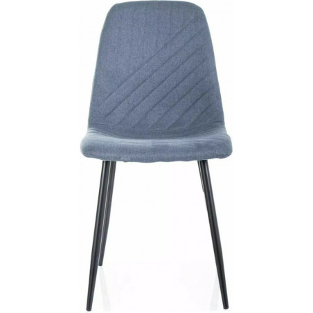 Krzesło tapicerowane z przeszyciami Twist niebieskie Signal
