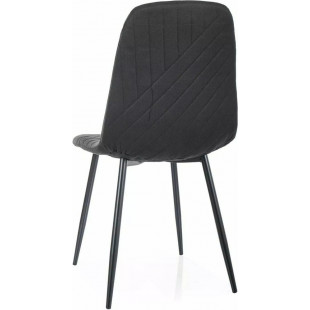 Krzesło tapicerowane z przeszyciami Twist czarne Signal