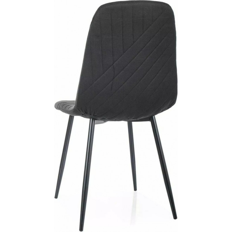 Krzesło tapicerowane z przeszyciami Twist czarne Signal