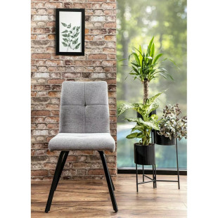 Krzesło tapicerowane z uchwytem Swing szare Signal