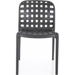 Krzesło ażurowe z tworzywa Strip szare Signal
