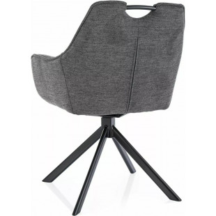 Krzesło fotelowe obrotowe z uchwytem Remo ciemny szary Signal