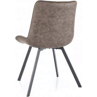 Krzesło tapicerowane Link szary / czarny mat Signal