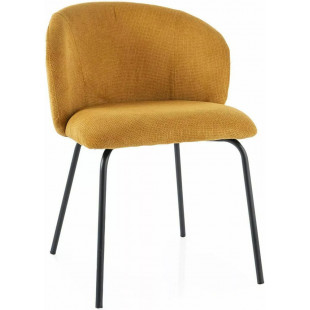 Krzesło tapicerowane z zaokrąglonym oparciem Kevin curry Signal