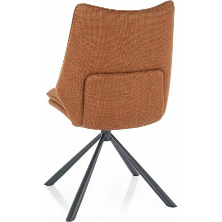 Krzesło tapicerowane z obrotowym siedziskiem Kenzie cynamonowe Signal