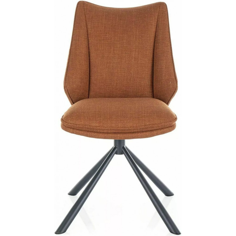 Krzesło tapicerowane z obrotowym siedziskiem Kenzie cynamonowe Signal