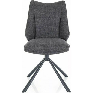 Krzesło tapicerowane z obrotowym siedziskiem Kenzie ciemny szary Signal