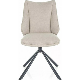 Krzesło tapicerowane z obrotowym siedziskiem Kenzie jasny beż Signal