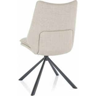 Krzesło tapicerowane z obrotowym siedziskiem Kenzie jasny beż Signal