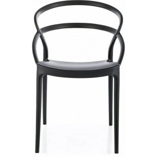 Krzesło z tworzywa Glis czarne Signal