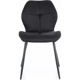 Krzesło tapicerowane Frank czarny / czarny mat Signal
